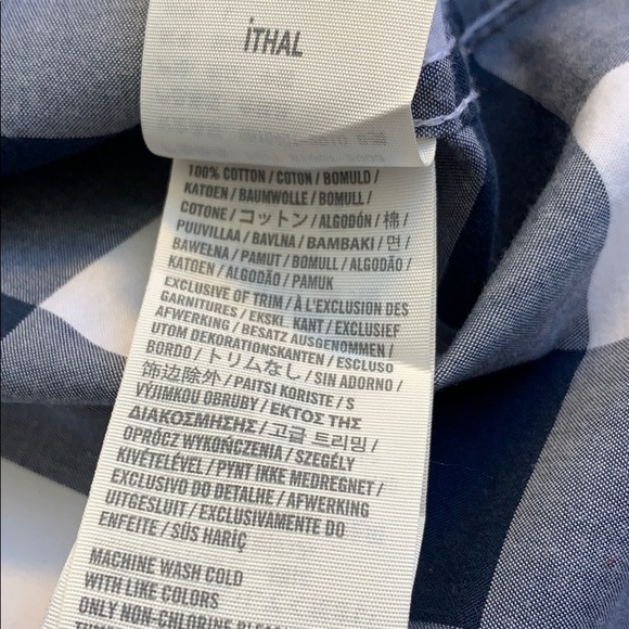 Blue Plaid Hollister Button Down Shirt Size L - Picture 6 of 6